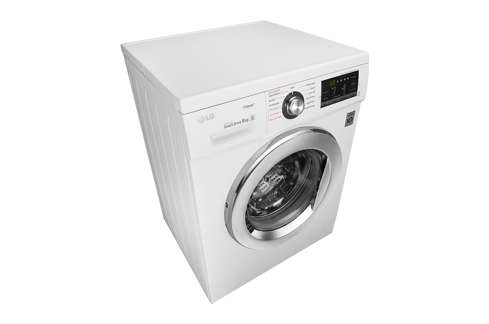 LG Lave-Linge 8KG | Moteur Direct Drive™ | 6 Motion Direct Drive™ | Steam | A+++-30% | Smart Diagnosis™, LG F84G62WHS